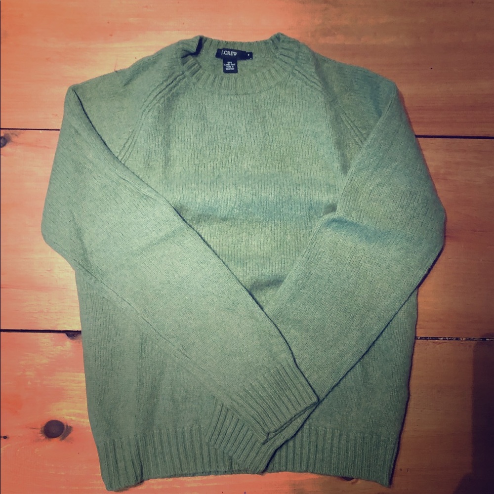 Vintage J Crew Wool Sweater. Color Green.